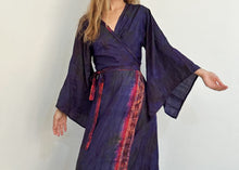 Load image into Gallery viewer, “Stevie Dress” in Dark Purple, and Warm Colored Tribal Designs | BD5