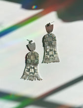 Load image into Gallery viewer, OOAK Beaded Patchwork Earrings | Lighter Colorway