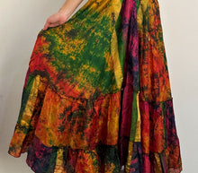 Load image into Gallery viewer, Vibrant Multicolor Hand Dyed Silk Dress | Made From Up-cycled Silk Indian Saree | SS2