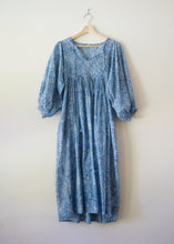 Load image into Gallery viewer, Mabry Dress in Zephyr Blue - Pure Cotton, Hand Block Printed, Made With Love in Jaipur India