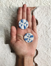 Load image into Gallery viewer, Blue Brick Studs | Large Stud Earrings Inspired by India | No. 5
