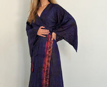 Load image into Gallery viewer, “Stevie Dress” in Dark Purple, and Warm Colored Tribal Designs | BD5