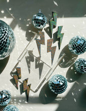 Load image into Gallery viewer, Holographic Bowies | Funky Lightning Bolt Earrings