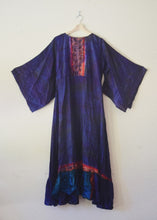 Load image into Gallery viewer, “Stevie Dress” in Dark Purple, and Warm Colored Tribal Designs | BD5