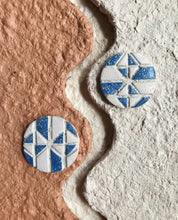 Load image into Gallery viewer, Blue Brick Studs | Large Stud Earrings Inspired by India | No. 5