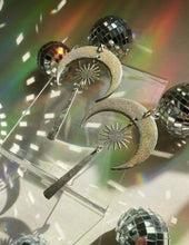 Load image into Gallery viewer, SECONDS SALE | ADDITIONAL 25% Off | Holographic Xena | Moon Earrings