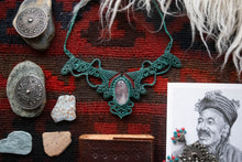 Load image into Gallery viewer, Turquoise and Coral Toned Necklace With Semi Precious Gemstone
