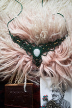 Load image into Gallery viewer, Emerald Green Knotted Necklace with Semi Precious Gemstone