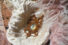 Load image into Gallery viewer, Burnt Orange Knotted Necklace With Labradorite Stone
