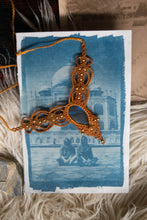 Load image into Gallery viewer, Burnt Orange Necklace With Blue-Grey Labradorite Gemstone