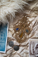Load image into Gallery viewer, Maximalist Large Knotted Necklace with Semi Precious Gemstones