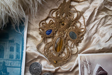 Load image into Gallery viewer, Maximalist Large Knotted Necklace with Semi Precious Gemstones