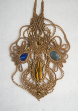 Load image into Gallery viewer, Maximalist Large Knotted Necklace with Semi Precious Gemstones