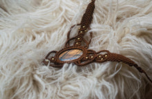 Load image into Gallery viewer, Copper Knotted Necklace with Labradorite Stone