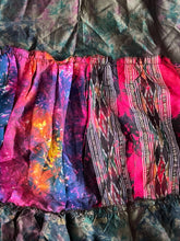 Load image into Gallery viewer, Hand Dyed Silk Dress With Tribal Embroidery and a Pop of Color | Made From Up-cycled Silk Indian Saree | SS1