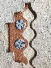 Load image into Gallery viewer, Blue Brick Studs | Large Stud Earrings Inspired by India | No. 5