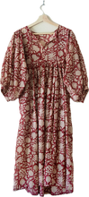 Load image into Gallery viewer, Mabry Dress in Cayenne - Pure Cotton, Hand Block Printed, Made With Love in Jaipur India