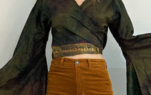Load image into Gallery viewer, Silk Wrap Top Made From Up-Cycled Silk Saree | WS3