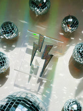 Load image into Gallery viewer, Holographic Bowies | Funky Lightning Bolt Earrings

