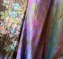 Load image into Gallery viewer, SECONDS SALE | Floral Silk Jumper with Iridescent Vibes |Made From Recycled Sarees From India | J4
