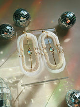 Load image into Gallery viewer, Orbit Ovals | Moonstone Dangle Earrings
