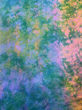 Load image into Gallery viewer, Hand Dyed Silk Dress In Pastel Bluegreens, Lilac and Sherbet Tones | Made From Up-cycled Silk Indian Saree | SS3
