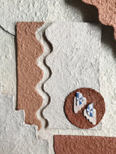 Load image into Gallery viewer, Stair Step Studs | Blue Brick Earrings Inspired by India | No. 6
