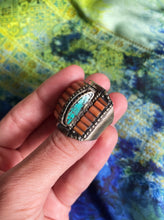 Load image into Gallery viewer, Ethnic Statement Stone Inlay Ring | Us Size 8.5

