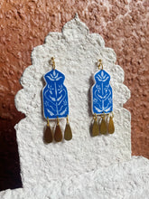 Load image into Gallery viewer, Mini Mural | Hand Painted Floral Earrings Inspired By India | No. 13
