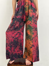 Load image into Gallery viewer, Gorgeous Multicolor Silk Flowy Pants | Up-cycled Pants From Silk Saree | SP3
