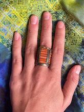 Load image into Gallery viewer, Ethnic Statement Stone Inlay Ring | Us Size 8.5
