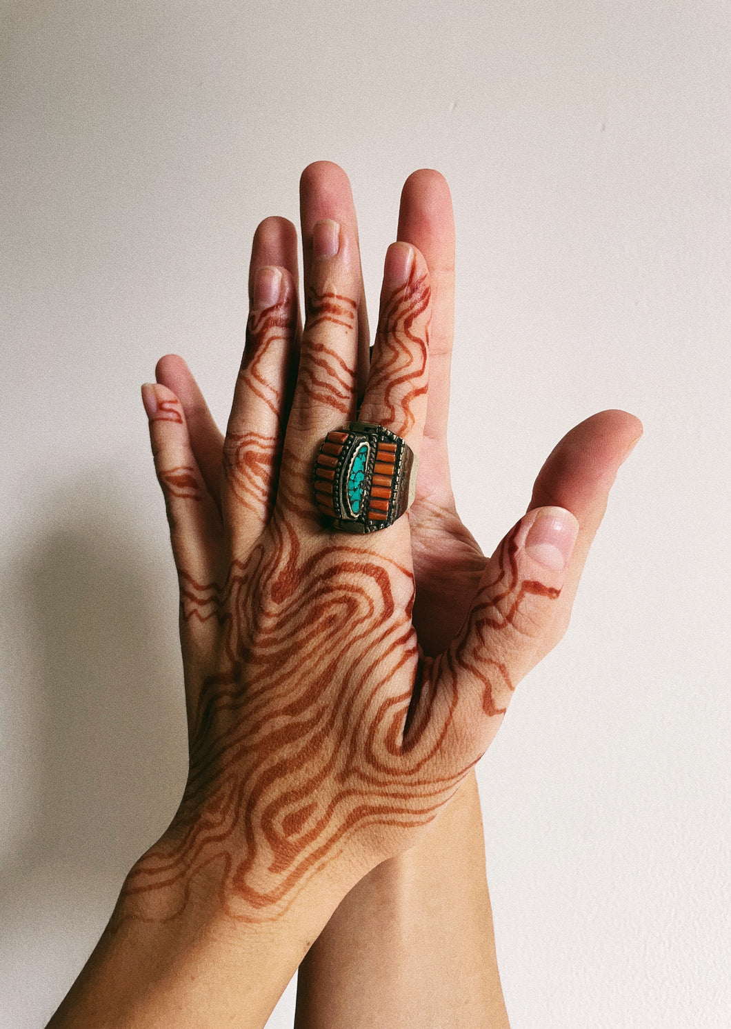 Ethnic Statement Stone Inlay Ring | Us Size 8.5