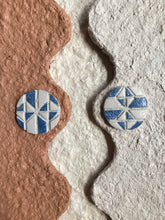 Load image into Gallery viewer, Blue Brick Studs | Large Stud Earrings Inspired by India | No. 5
