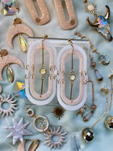 Load image into Gallery viewer, Orbit Ovals | Moonstone Dangle Earrings
