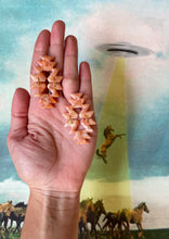 Load image into Gallery viewer, Peach Quartz Tribal Earrings

