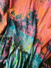 Load image into Gallery viewer, Butterfly Sleeve Wrap Dress | Pink, Blue, Teal and Sherbet Tones | Hand Dyed Silk Dress from India | BD2
