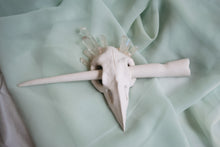 Load image into Gallery viewer, Polymer Clay Bird Skull Hair Jewelry
