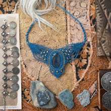 Load image into Gallery viewer, Sky Blue Knotted Necklace With Labradorite Gemstone
