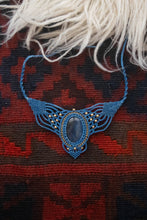Load image into Gallery viewer, Sky Blue Knotted Necklace with Labradorite Gemstone
