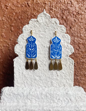 Load image into Gallery viewer, Mini Mural | Hand Painted Floral Earrings Inspired By India | No. 13
