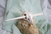 Load image into Gallery viewer, Polymer Clay Bird Skull Hair Jewelry
