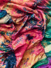 Load image into Gallery viewer, Vibrant Multicolor Hand Dyed Silk Dress | Made From Up-cycled Silk Indian Saree | SS2
